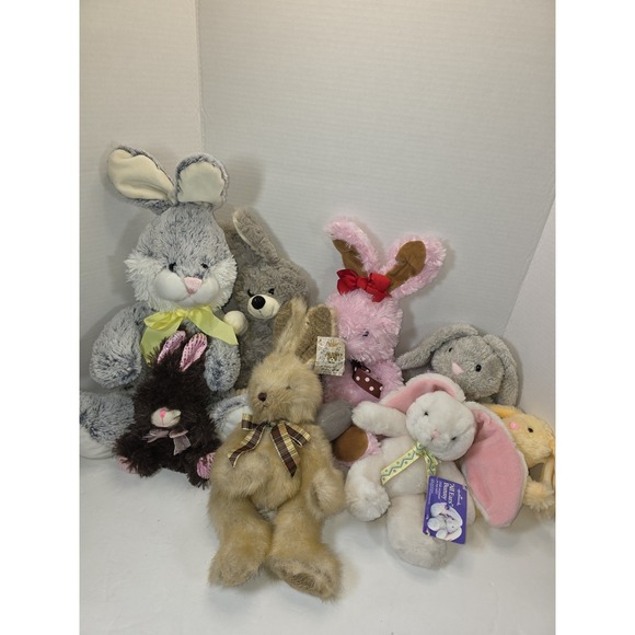 Hallmark Other - Bunny Rabbit Plush Bearington Hallmark Cloud Island Hugfun Mixed Lot Of 8